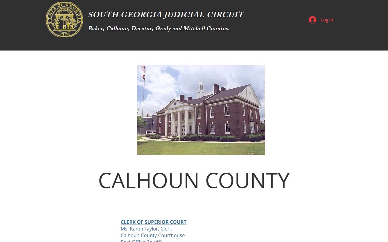 Calhoun County Court records circuit contact list