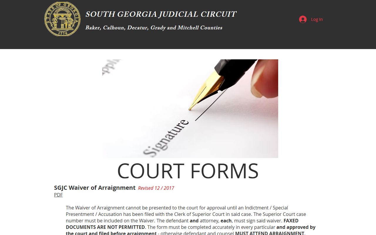 Calhoun County Court records circuit court forms