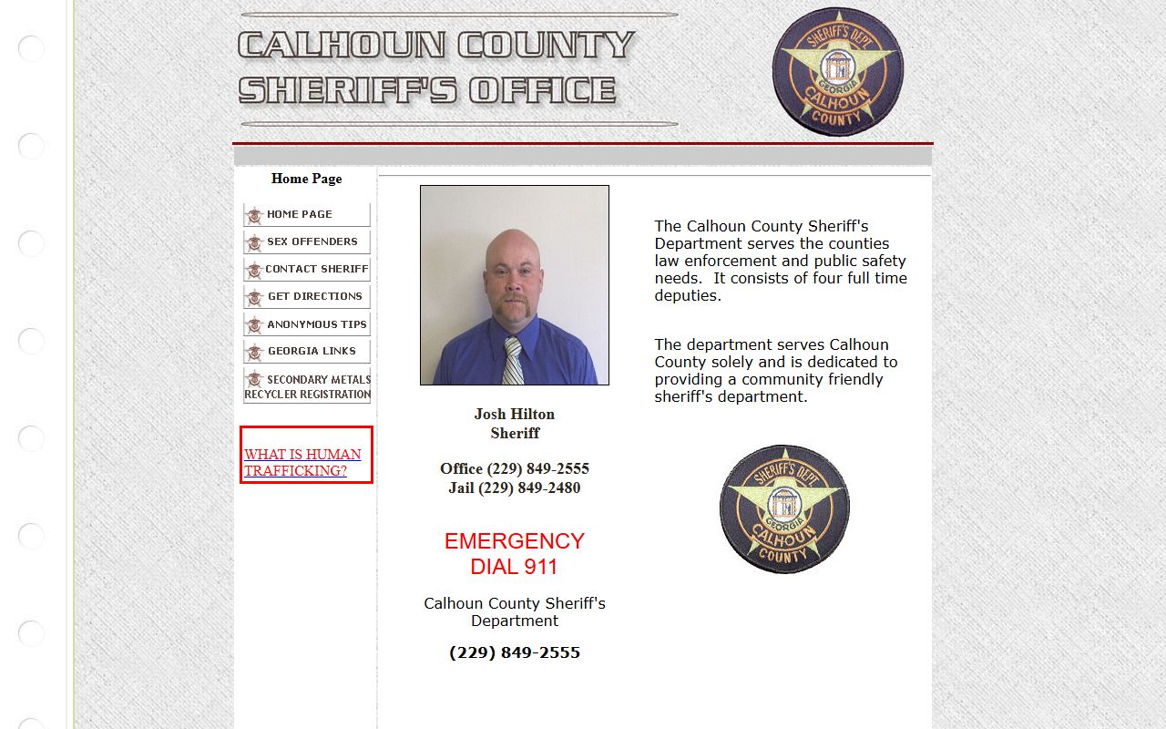 Calhoun County Court records sheriff homepage