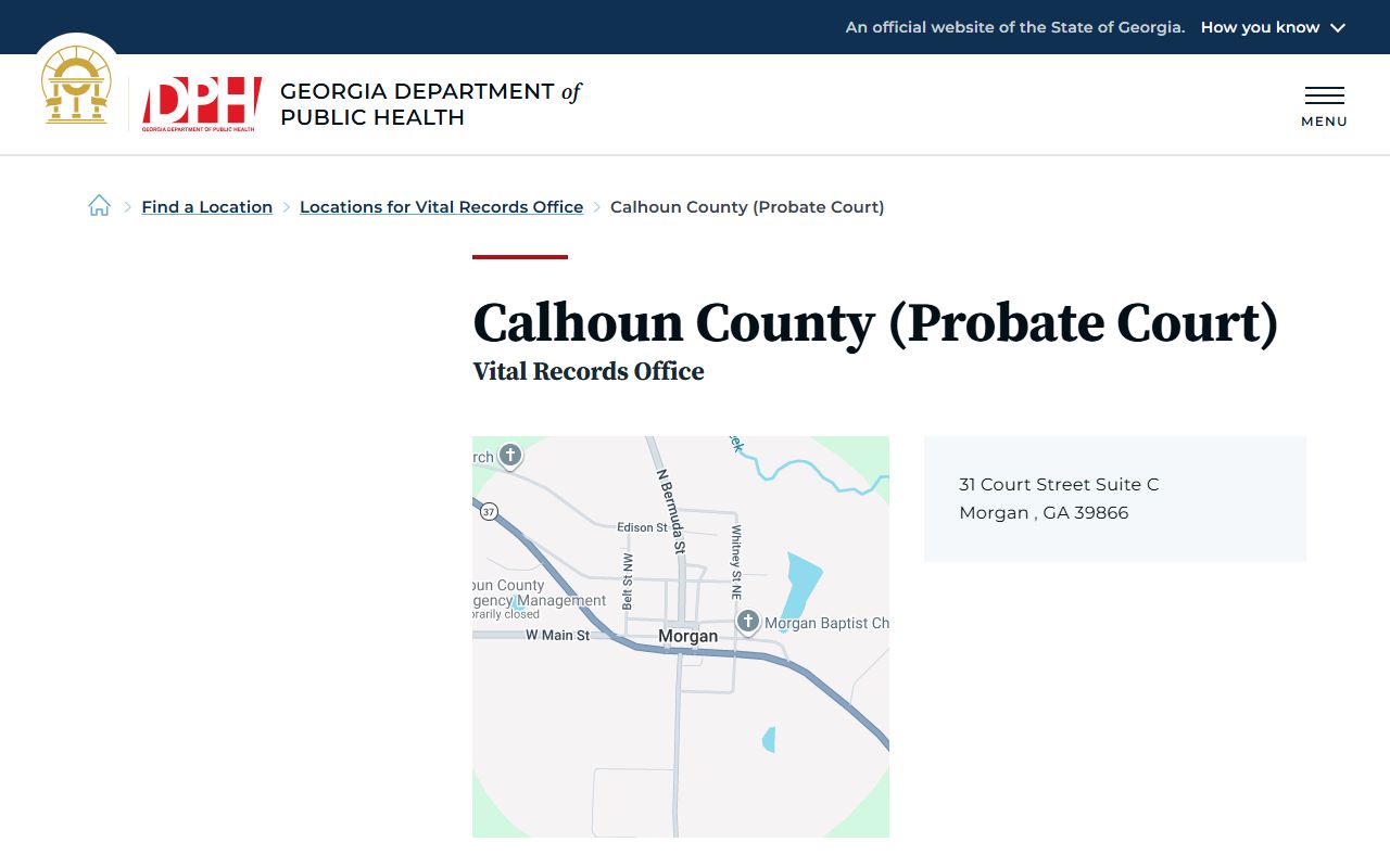 Calhoun County probate records Probate Court vital records office